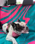 Funda de Asiento *Wavy lines Verde y Rosa*